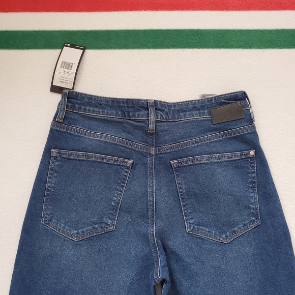 Mavi Victoria High Rise Wide Leg Jeans Size 29 Raw Hem Indigo Wash - Picture 9 of 16